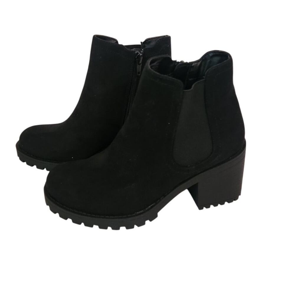 New Sun & Stone Womens Black Morghan Ankle Boots 6.5M